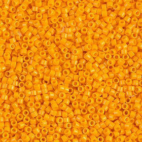 Pack of 50 gram OPAQUE LIGHT SQUASH Duracoat Miyuki Delica Seed Beads 11/0