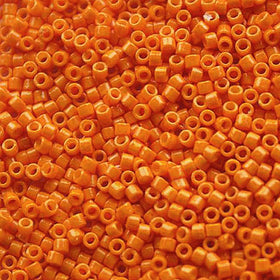 Pack of 50 gram OPAQUE KUMQUAT Duracoat Miyuki Delica Seed Beads 11/0