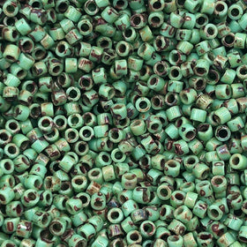 Pack of 50 gram SEAFOAM GREEN MATTE Picasso Miyuki Delica Seed Beads 11/0