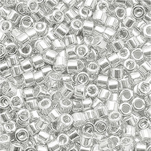 Load image into Gallery viewer, Pack of 50 gram SILVER PLATE Miyuki Delica Seed Beads 11/0