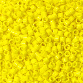 Pack of 50 gram OPAQUE YELLOW Miyuki Delica Seed Beads 11/0