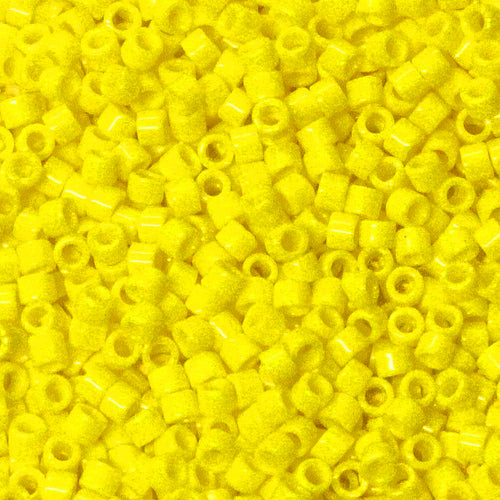 Pack of 50 gram OPAQUE YELLOW Miyuki Delica Seed Beads 11/0