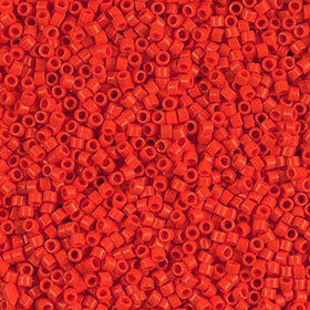 Pack of 50 gram OPAQUE ORANGE Miyuki Delica Seed Beads 11/0