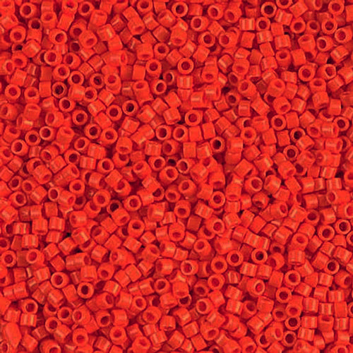 Pack of 50 gram OPAQUE ORANGE Miyuki Delica Seed Beads 11/0