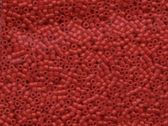 Pack of 50 gram DYED OPAQUE RED Miyuki Delica Seed Beads 11/0
