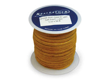 Load image into Gallery viewer, Gold - 3mm Wide REALEATHER Deer Skin Lace 50 Feet Spool - BeadPrism