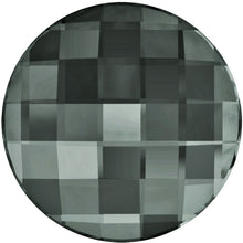 Load image into Gallery viewer, 2  Black Diamond - 20mm Round 2035 Chessboard  Swarovski Glue On Flat Backs - BeadPrism