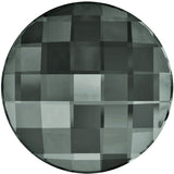 2  Black Diamond - 20mm Round 2035 Chessboard  Swarovski Glue On Flat Backs