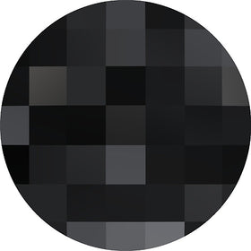 2  Jet - 20mm Round 2035 Chessboard  Swarovski Glue On Flat Backs - BeadPrism