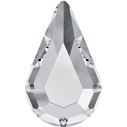 360  Crystal  -  2300 Teardrop   Swarovski  10x6mm. Glue On Flat Backs - BeadPrism