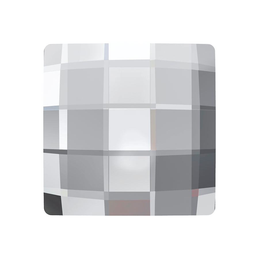 12  Crystal  - 10mm 2493 Chessboard  Swarovski Glue On Flat Backs - BeadPrism