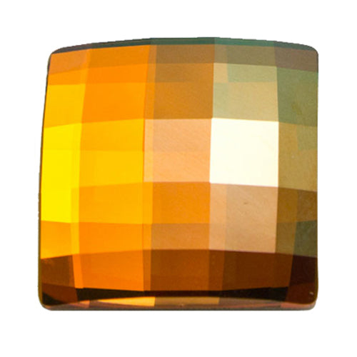 6  Crystal Copper - 12mm 2493 Chessboard  Swarovski Glue On Flat Backs - BeadPrism