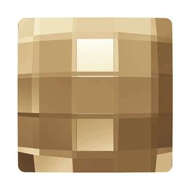 6  Crystal Golden shadow - 12mm 2493 Chessboard  Swarovski Glue On Flat Backs - BeadPrism