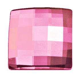 6  Light Rose - 12mm 2493 Chessboard  Swarovski Glue On Flat Backs - BeadPrism