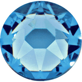 Swarovski 2058 Foiled Flatbacks SS9 Aquamarine No Hotfix Rhinestones, Choose Quantity - BeadPrism