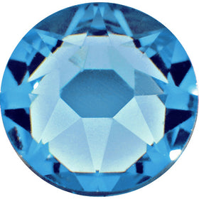 Swarovski 2058 Foiled Flatbacks SS10 Aquamarine No Hotfix Rhinestones, Choose Quantity - BeadPrism