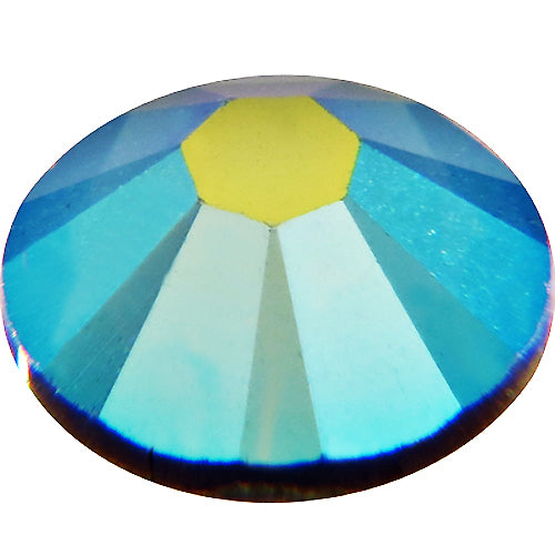 Swarovski 2058 Foiled Flatbacks SS12 Aquamarine AB No Hotfix Rhinestones, Choose Quantity - BeadPrism