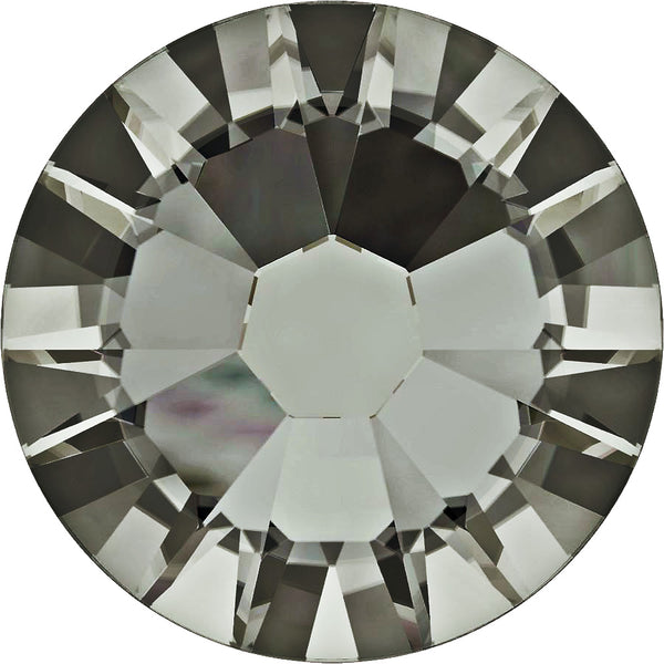 Swarovski 2088 Foiled Flatbacks SS34 Black Diamond No Hotfix Rhinestones, Choose Quantity - BeadPrism