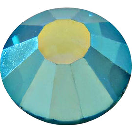 Swarovski 2028 Foiled Flatbacks SS30 Blue Zircon AB No Hotfix Rhinestones, Choose Quantity - BeadPrism