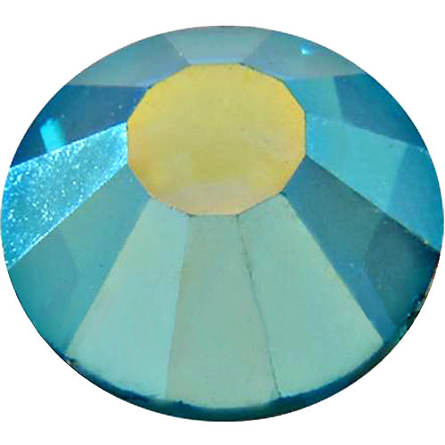 360  Blue Zircon AB - 2028 Swarovski SS30 Glue On Flat Backs - BeadPrism
