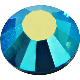 1440  Capri Blue AB -  2028 Swarovski SS20 Glue On Flat Backs - BeadPrism