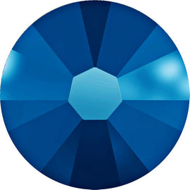 1440  Crystal Metallic Blue - 2028 Swarovski SS16 Glue On Flat Backs - BeadPrism