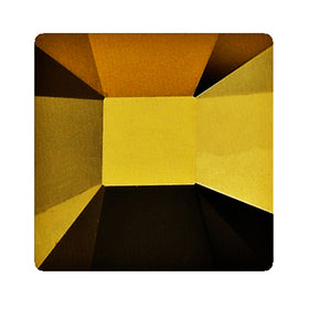 6  Crystal Dorado - 10mm 2483 Mosaic  Swarovski Glue On Flat Backs - BeadPrism