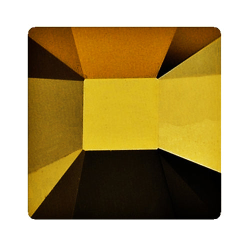 6  Crystal Dorado - 10mm 2483 Mosaic  Swarovski Glue On Flat Backs - BeadPrism