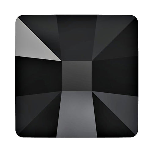 6  Jet - 10mm 2483 Mosaic  Swarovski Glue On Flat Backs - BeadPrism