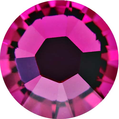 Swarovski 2028 Foiled Flatbacks SS7 Fuchsia No Hotfix Rhinestones, Choose Quantity - BeadPrism
