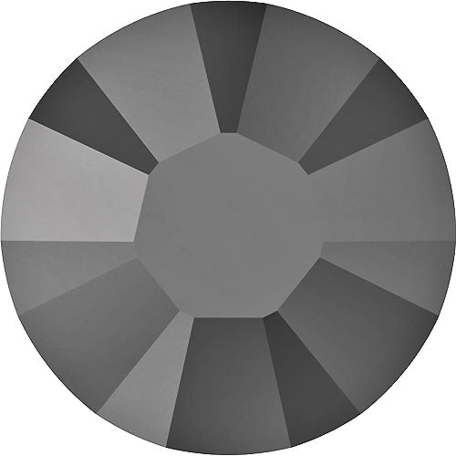 Swarovski 2028 Foiled Flatbacks SS8 JET Hematite No Hotfix Rhinestones, Choose Quantity - BeadPrism