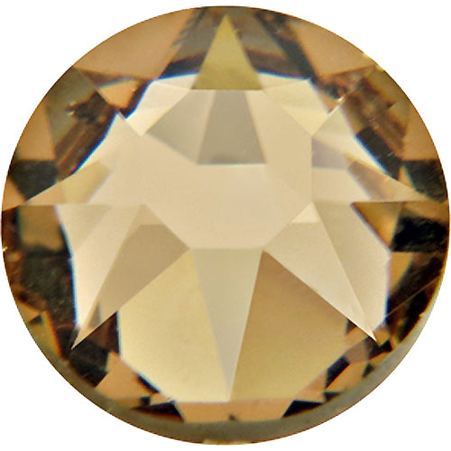 Swarovski 2058 Foiled Flatbacks SS8 Light Colorado Topaz No Hotfix Rhinestones, Choose Quantity - BeadPrism