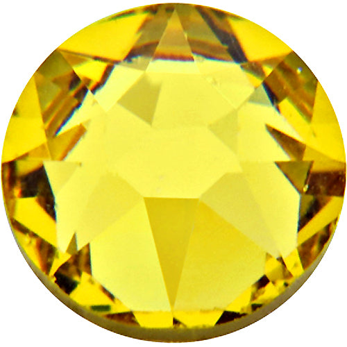 144  Light Topaz - 2028 Swarovski SS34 Hotfix Flat Backs - BeadPrism