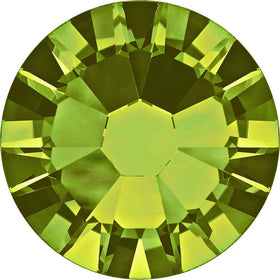 144  Olivine - 2028 Swarovski SS34 Hotfix Flat Backs - BeadPrism