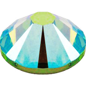 Swarovski 2058 Foiled Flatbacks SS12 Peridot AB No Hotfix Rhinestones, Choose Quantity - BeadPrism