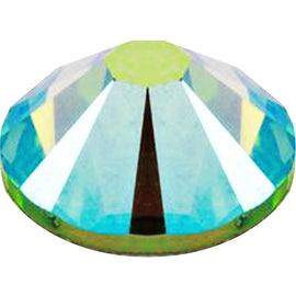 1440  Peridot AB - 2028 Swarovski SS12 Glue On Flat Backs - BeadPrism