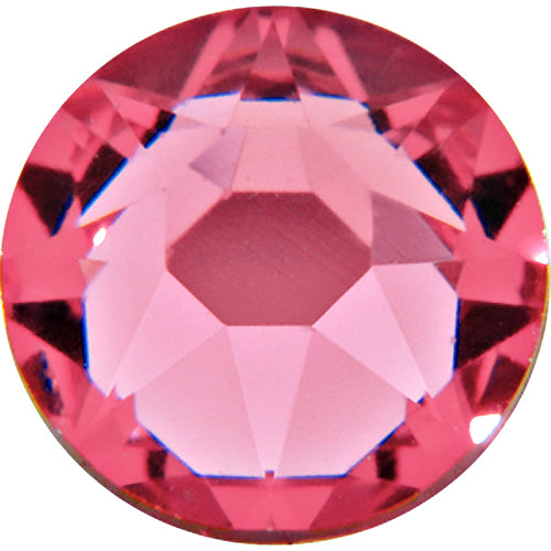 Flatback Rhinestones, Faceted Round, 5mm, 144-pc, Hot Pink