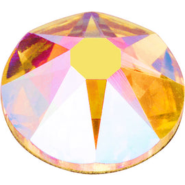 1440  Sunflower AB - 2028 Swarovski SS12 Glue On Flat Backs - BeadPrism