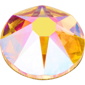 1440  Sunflower AB - 2028 Swarovski SS12 Glue On Flat Backs - BeadPrism