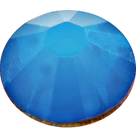 144  White Opal Sky Blue -  2028 Swarovski SS34 Glue On Flat Backs - BeadPrism