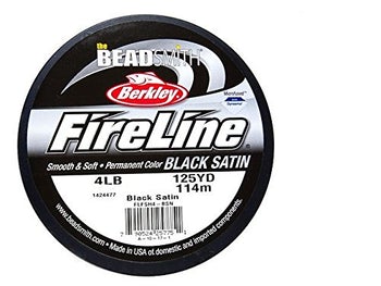 FireLine Beading Thread Cord Beadsmith 4LB 6LB 8LB Crystal Smoke Black 50  yard 