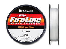 Load image into Gallery viewer, FireLine Bead Thread 4, 6, 8, 10LB Test - 50, 125 Yard Spool, Crystal, Black Satin, Smoke, Choose Color, Length, Thickness