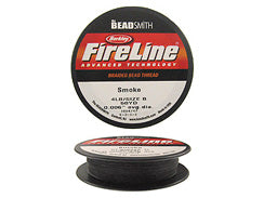 Smoke Grey FireLine Bead Thread 4LB Test - 125 Yard Spool - BeadPrism