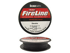 FireLine Bead Thread 4, 6, 8, 10LB Test - 50, 125 Yard Spool, Crystal, Black Satin, Smoke, Choose Color, Length, Thickness