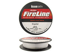 FireLine Bead Thread 4, 6, 8, 10LB Test - 50, 125 Yard Spool, Crystal, Black Satin, Smoke, Choose Color, Length, Thickness