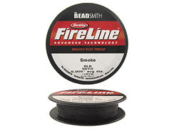 FireLine Bead Thread 4, 6, 8, 10LB Test - 50, 125 Yard Spool, Crystal, Black Satin, Smoke, Choose Color, Length, Thickness