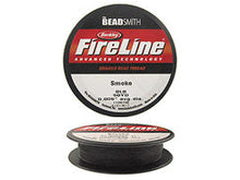 Load image into Gallery viewer, FireLine Bead Thread 4, 6, 8, 10LB Test - 50, 125 Yard Spool, Crystal, Black Satin, Smoke, Choose Color, Length, Thickness