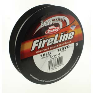 FireLine Bead Thread 4, 6, 8, 10LB Test - 50, 125 Yard Spool, Crystal, Black Satin, Smoke, Choose Color, Length, Thickness