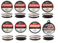 Load image into Gallery viewer, FireLine Bead Thread 4, 6, 8, 10LB Test - 50, 125 Yard Spool, Crystal, Black Satin, Smoke, Choose Color, Length, Thickness