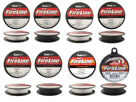 FireLine Bead Thread 4, 6, 8, 10LB Test - 50, 125 Yard Spool, Crystal, Black Satin, Smoke, Choose Color, Length, Thickness